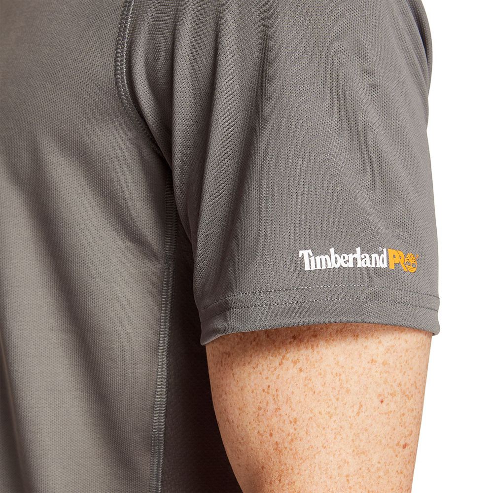 Tricouri Timberland Barbati Gri - Pro® Wicking Good Short-Sleeve - Romania - VHIRDJ215